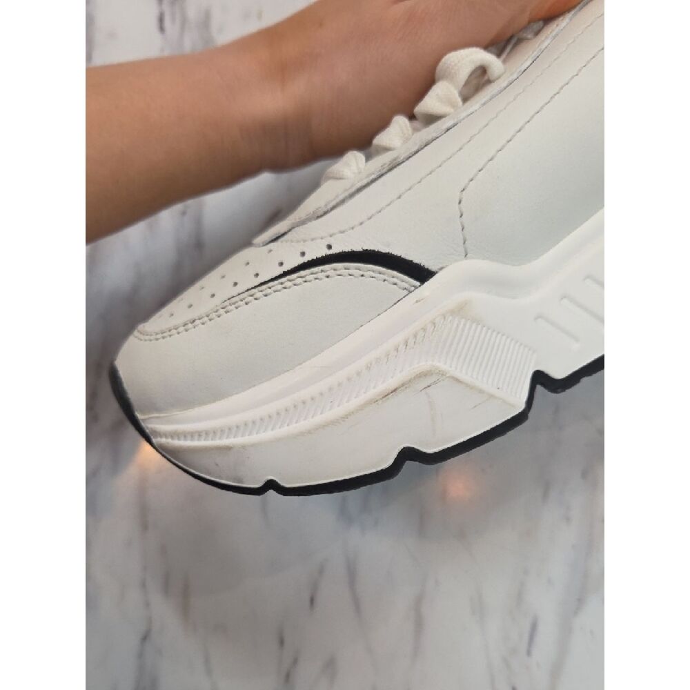 Dolce & Gabbana White and Black Platform Sneakers - Picture 14 of 16